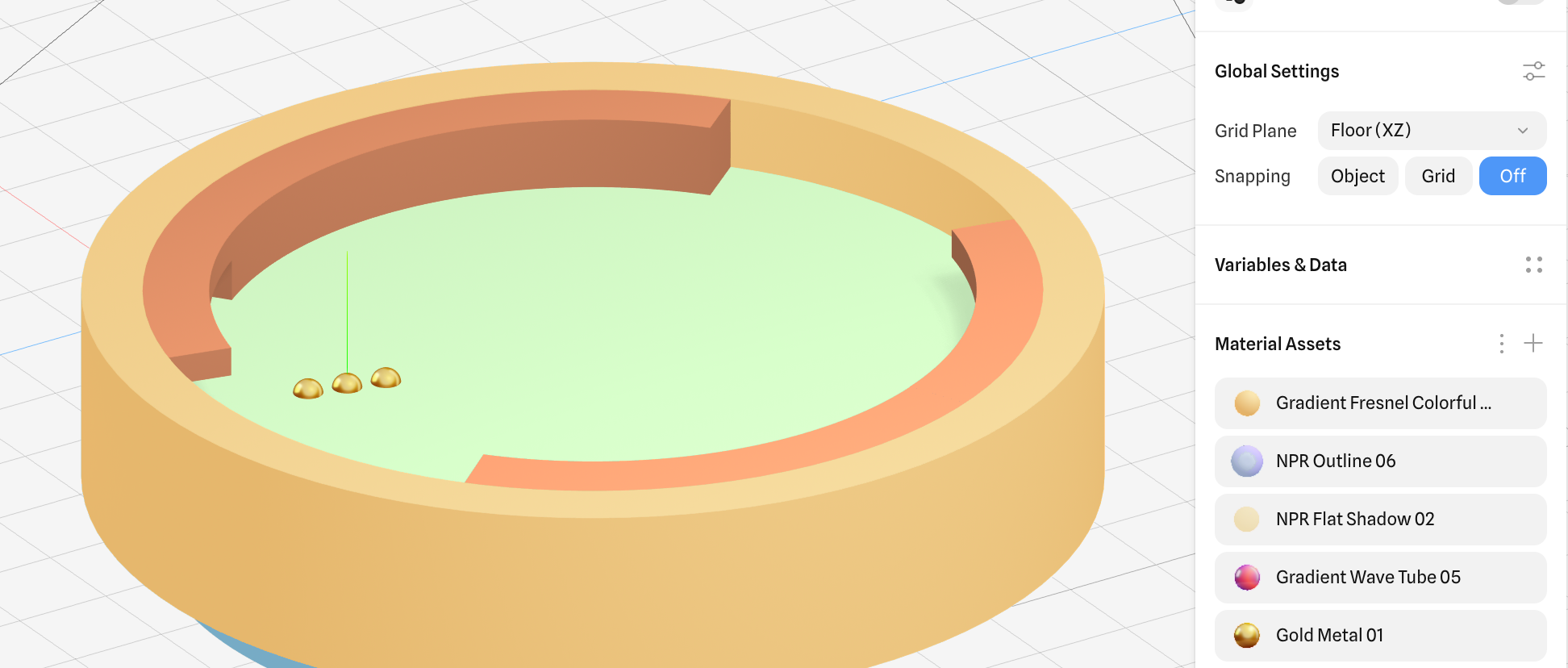 <b>Creating the twist lock mechanism and applying materials & lighting</b><br>Different colours were used for better identifiability between parts. However, it was challenging finding the right combination of materials & lighting for the speaker's matte plastic surface