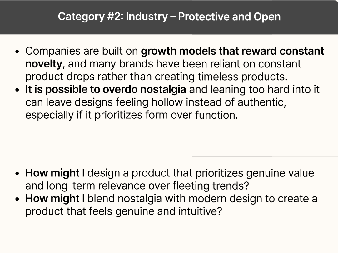 Identifying problem spaces for the category <i>Industry: Protective and Open</i> and formulating HMI statements for these issues